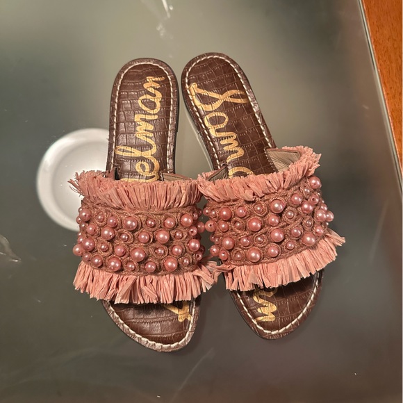 NWOT Sam Edelman Sandals Guthrie Rose Embellished Slides - Picture 3 of 9
